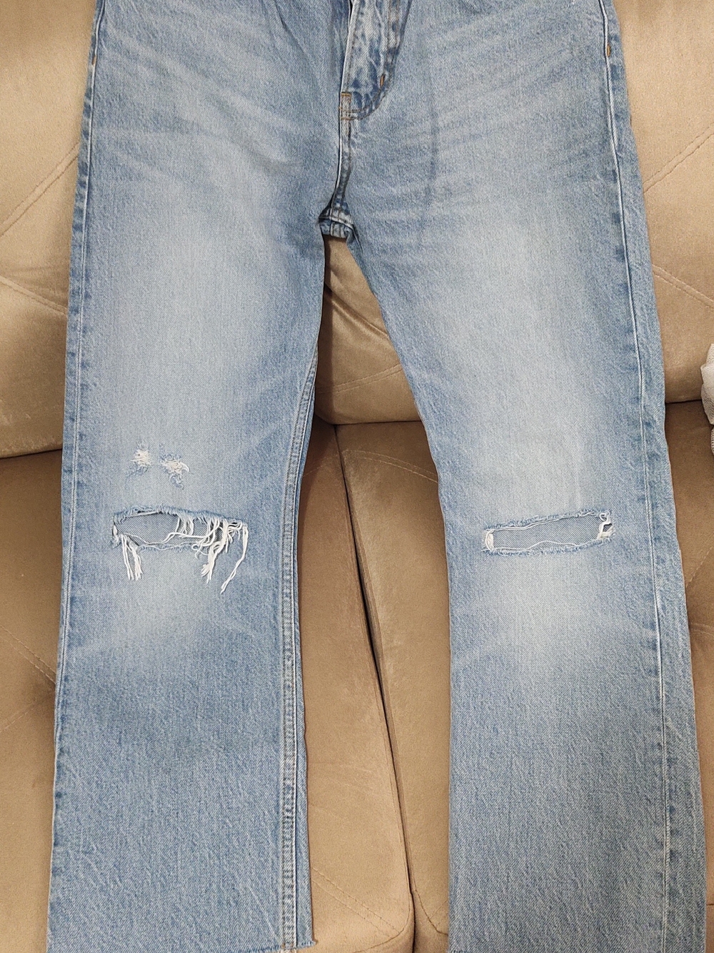 ZARA Light Blue Distressed Jeans
